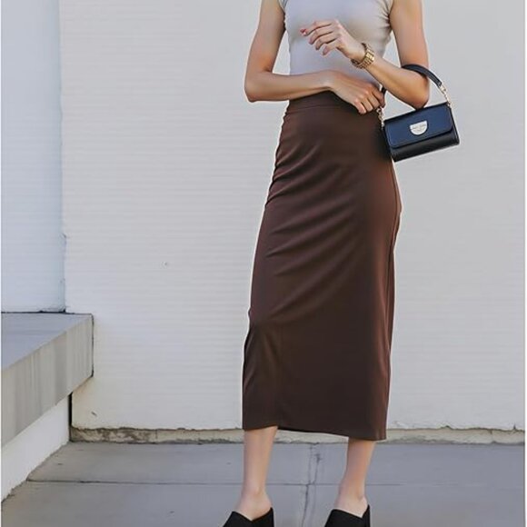 Women's Square Toe Heels Chunky Comfort High Heeled Slip On Sandals - Picture 6 of 6